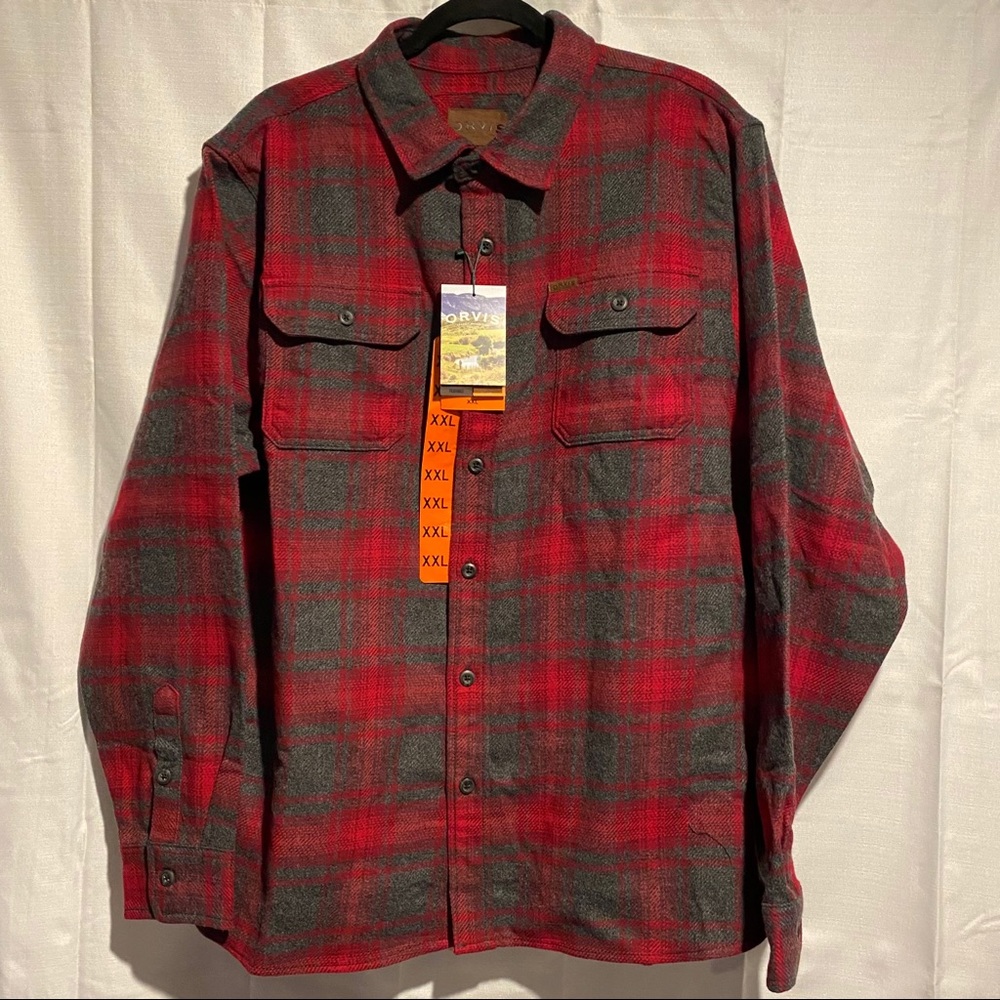 ORVIS Men’s Size XXL Flannel Shirt Heavyweight NWT